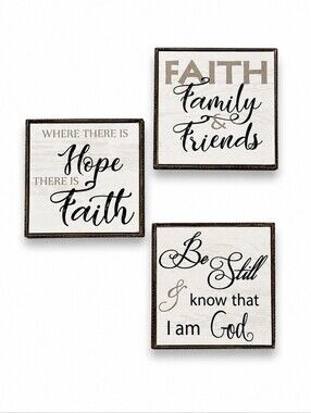 3/$30 Inspirational Faith Wall Decor Set